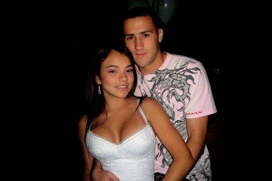 David Ospina y su mujer Jessica Sterling.