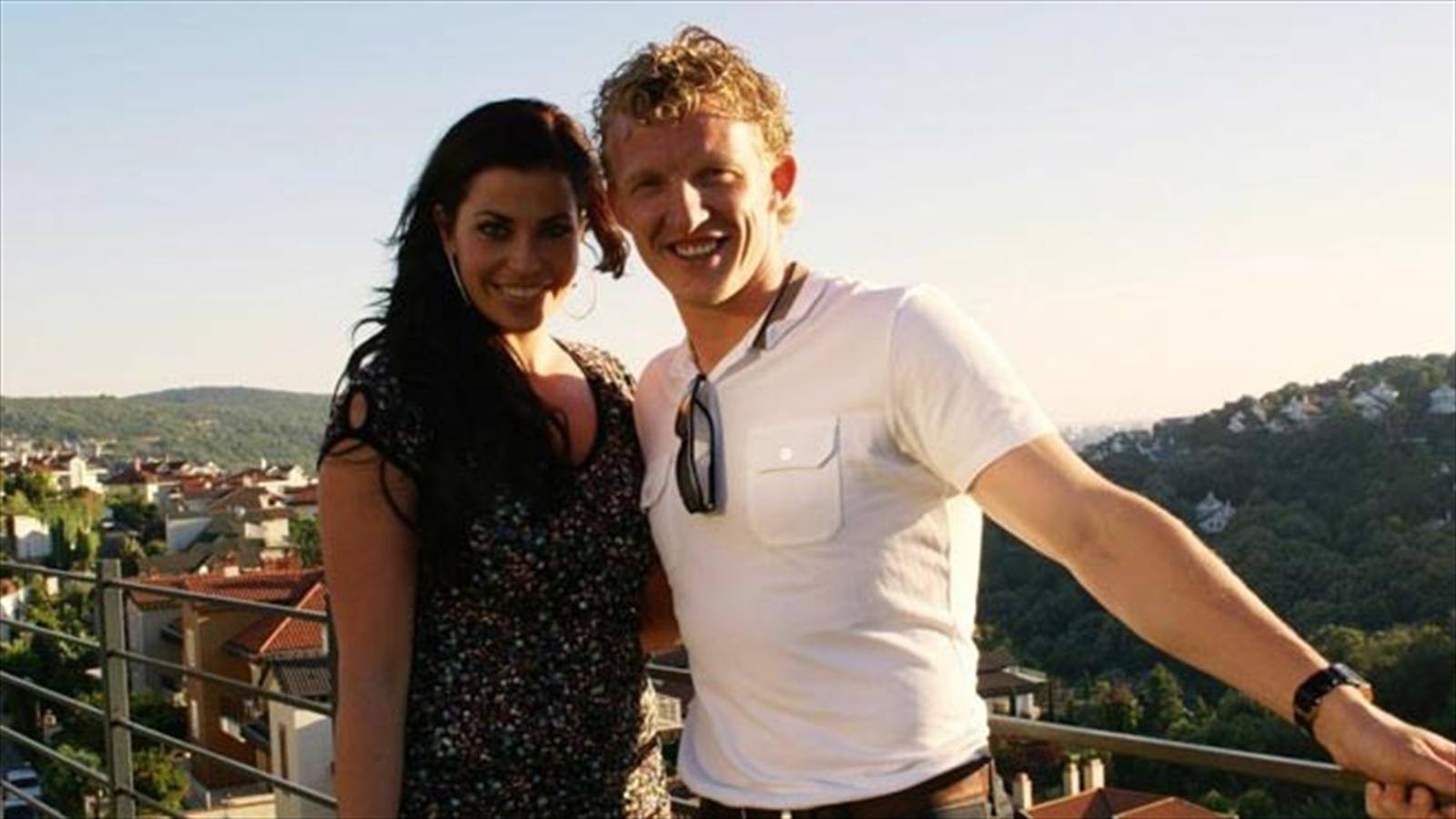 Dirk Kuyt y su esposa Gertrude.