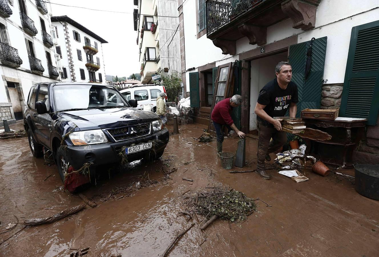 Inundación en la localidad navarra de Elizondo