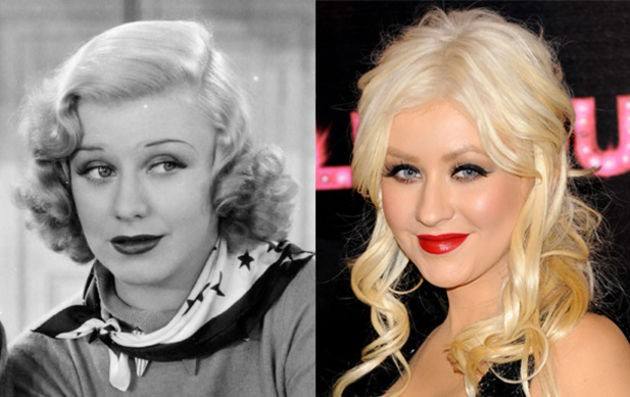 Christina Aguilera y la actriz norteamericana Ginger Rogers.