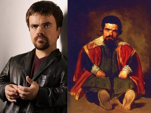 Peter Dinklage y el 'Retrato de Sebastián de Morra' de Diego Velázquez.