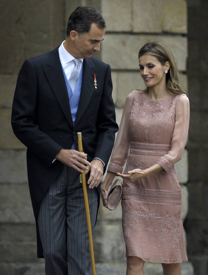 Los Reyes, en Santiago. Los reyes Felipe y Letizia asisten a la tradicional ceremonia de la ofrenda al Apóstol en Santiago de Compostela.