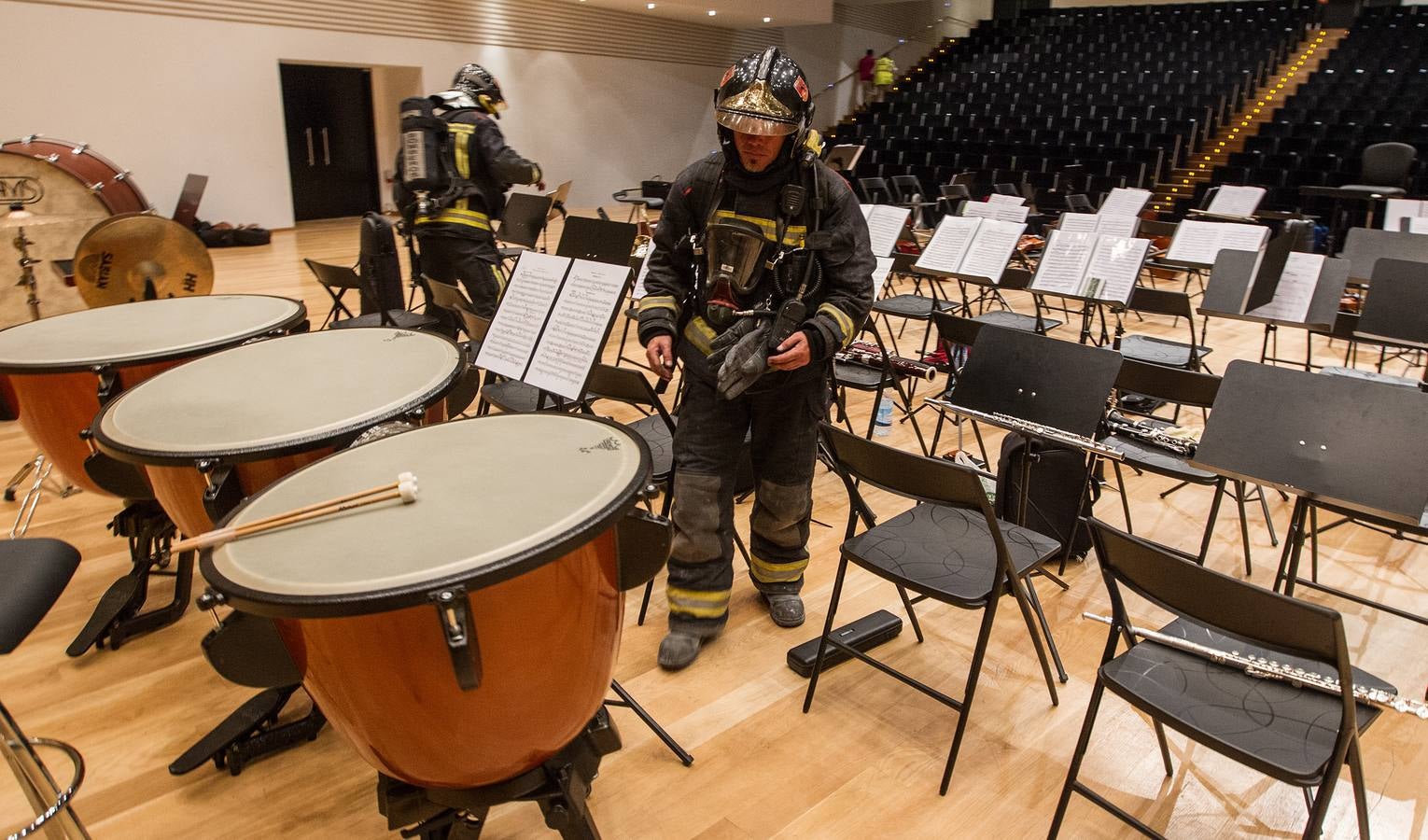 Simulacro de incendio en el ADDA