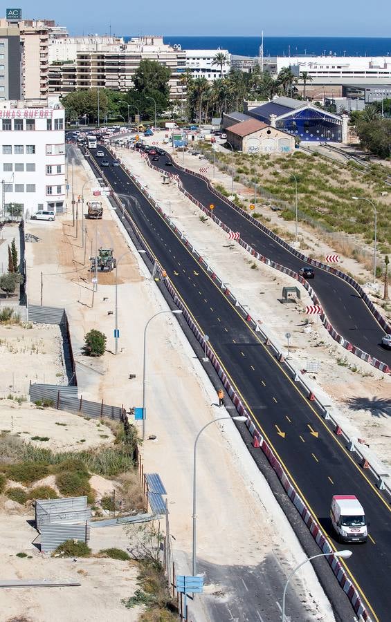 Obras del acceso sur a la ciudad de Alicante