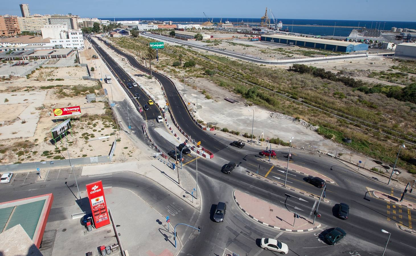 Obras del acceso sur a la ciudad de Alicante