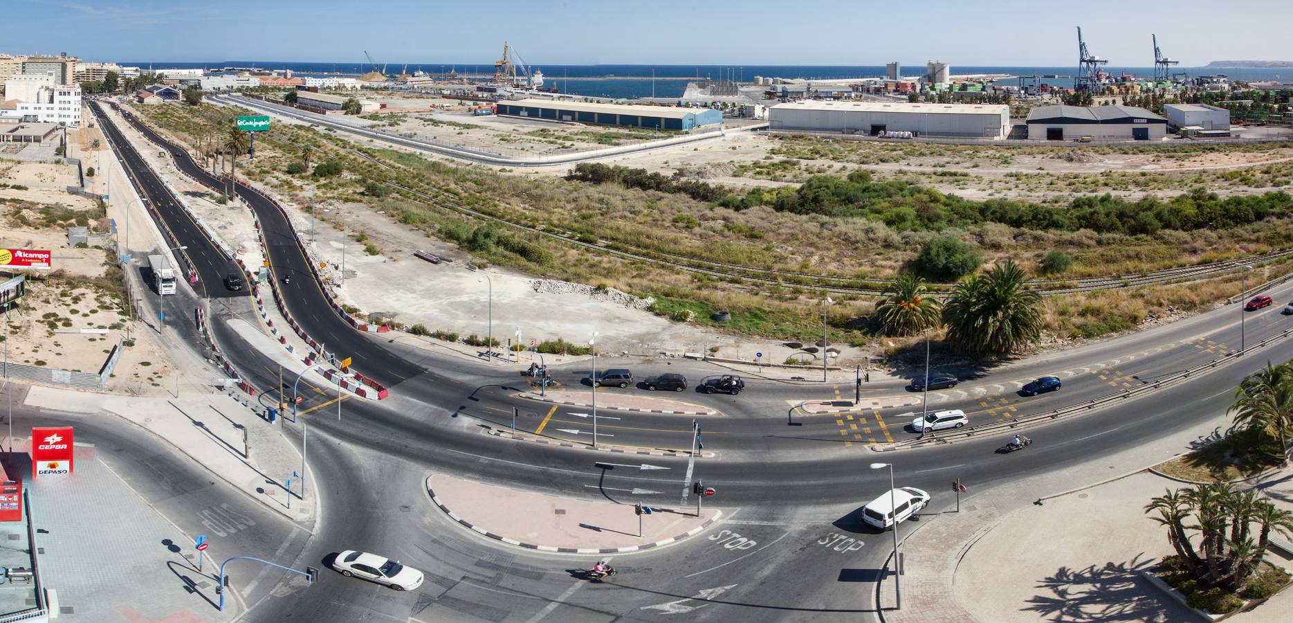 Obras del acceso sur a la ciudad de Alicante