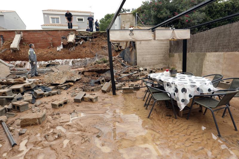 Un chalé inundado en Bétera.