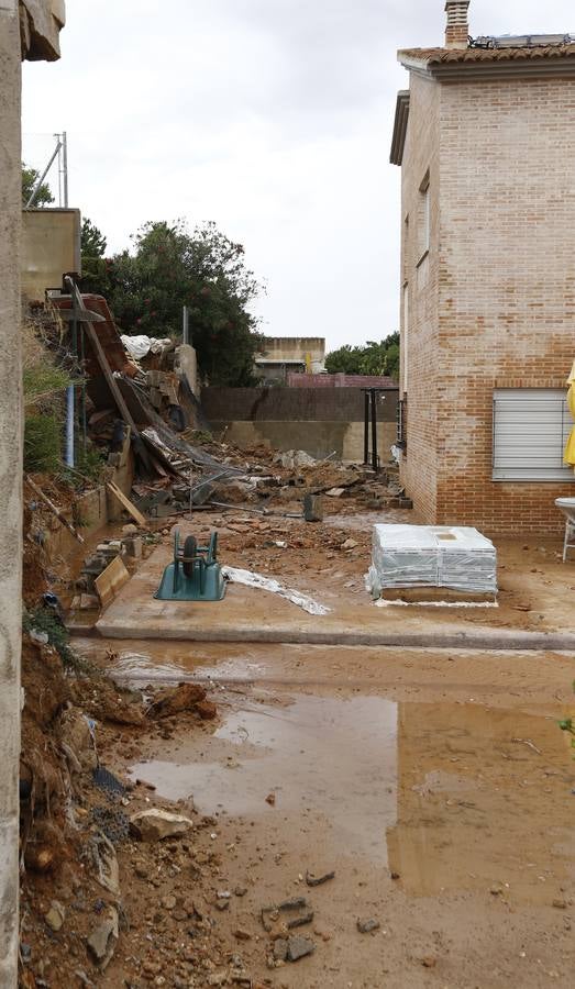 Inundaciones y desprendimientos en la urbanización Montesano de Bétera.