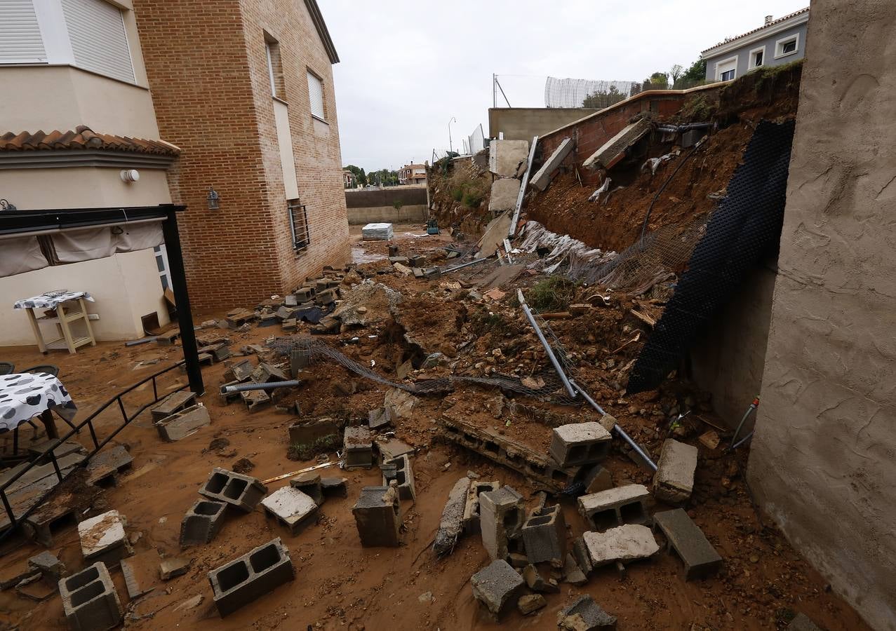 Inundaciones y desprendimientos en la urbanización Montesano de Bétera.