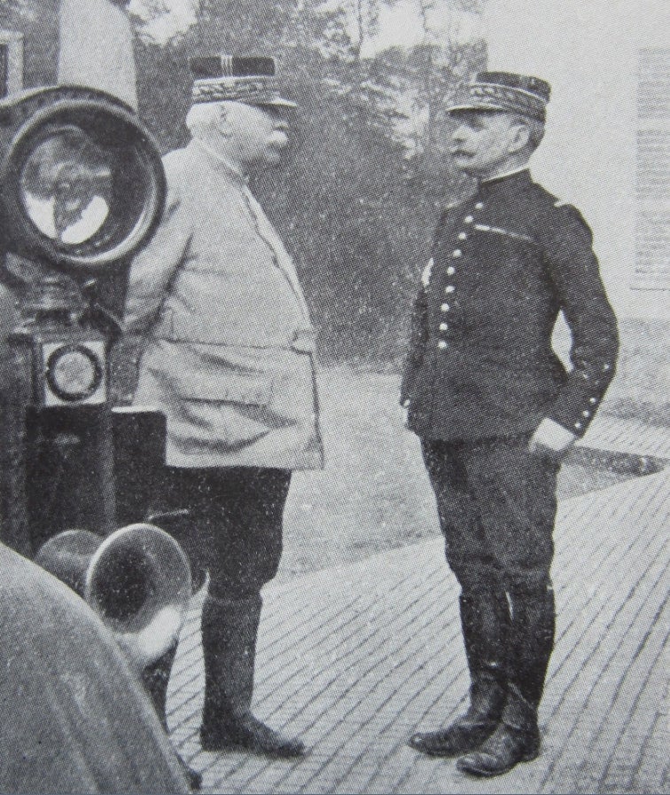 El mariscal Joffre y el general Foch, héroes de la batalla del Marne.