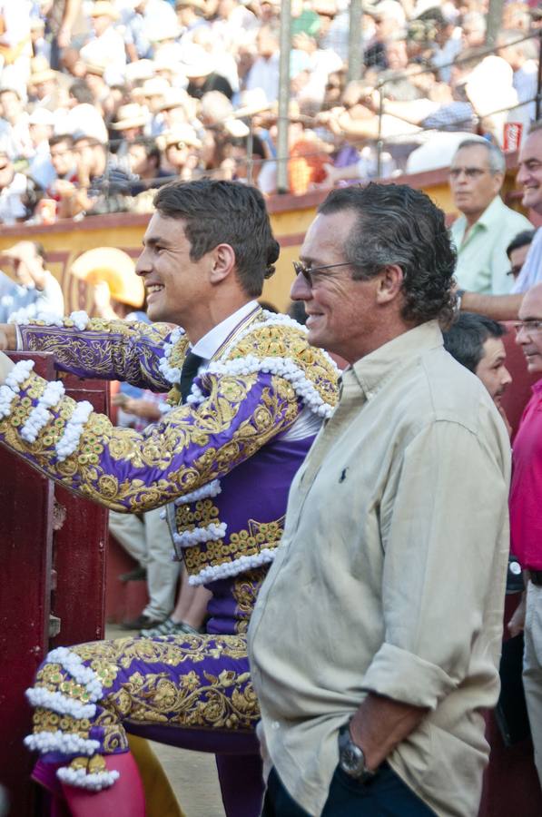 Las dos generaciones en la feria de Badajoz. 