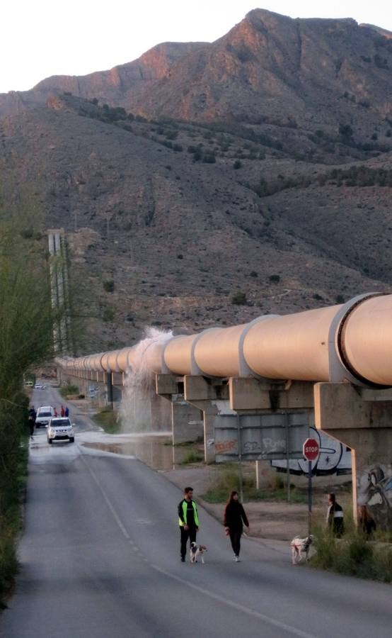 Rotura en los tubos del trasvase Tajo-Segura