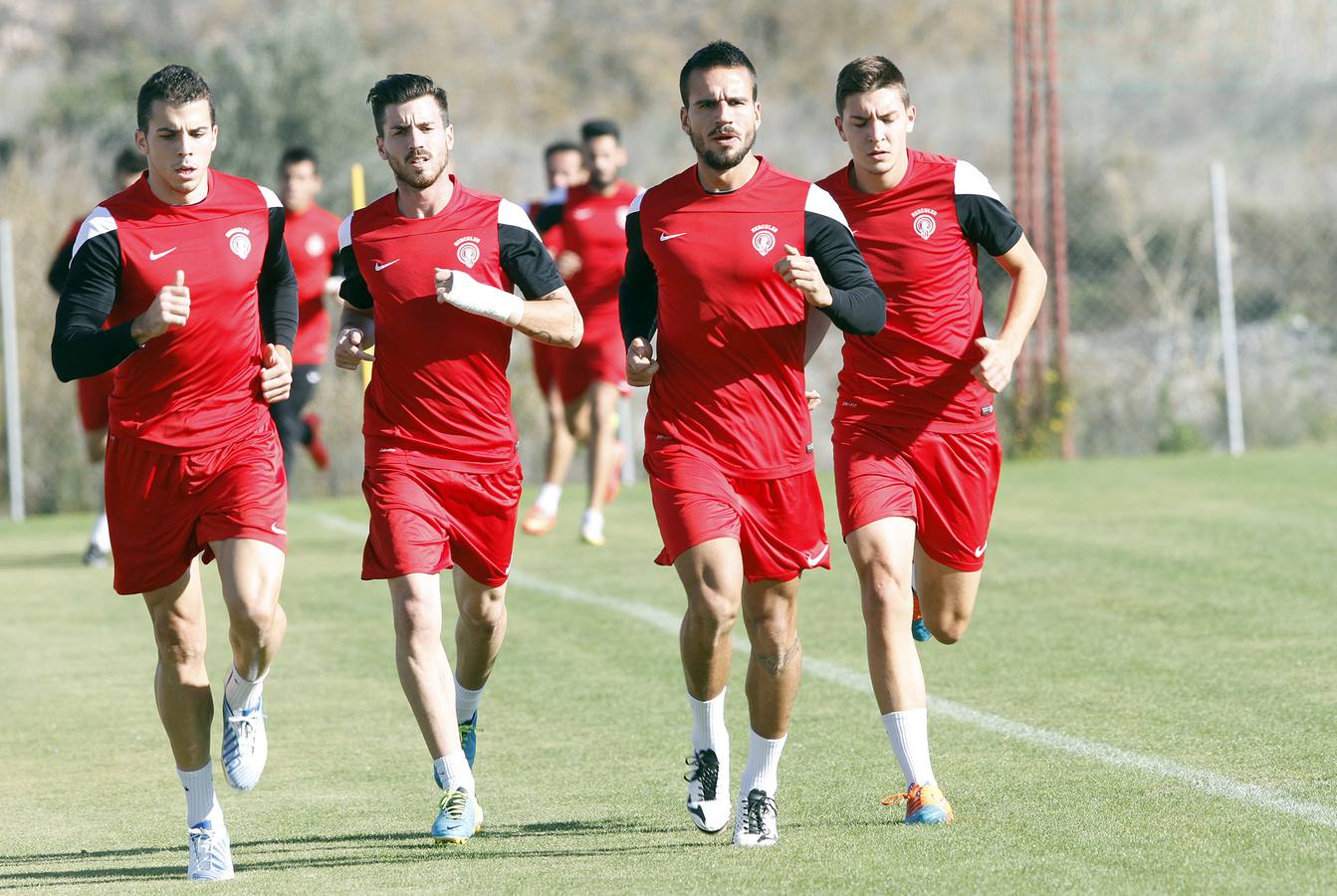 Primer entrenamiento del preparador físico Manuel López