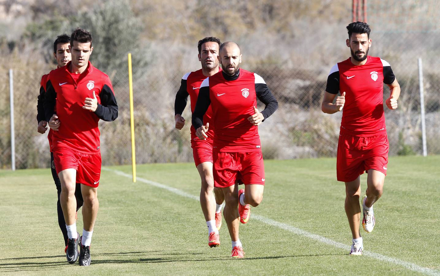 Primer entrenamiento del preparador físico Manuel López