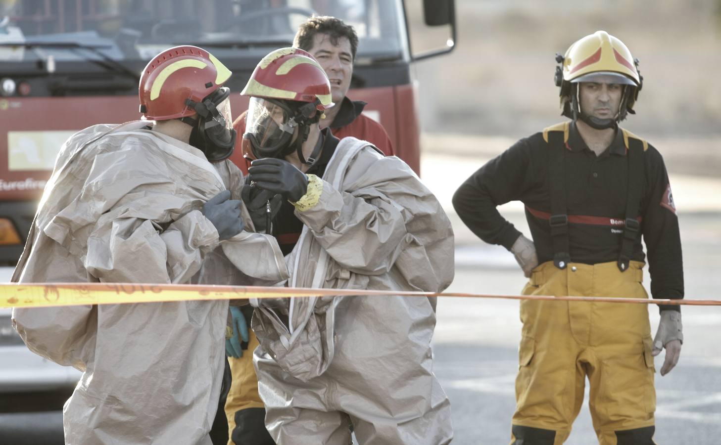 Simulacro de los bomberos de Alicante