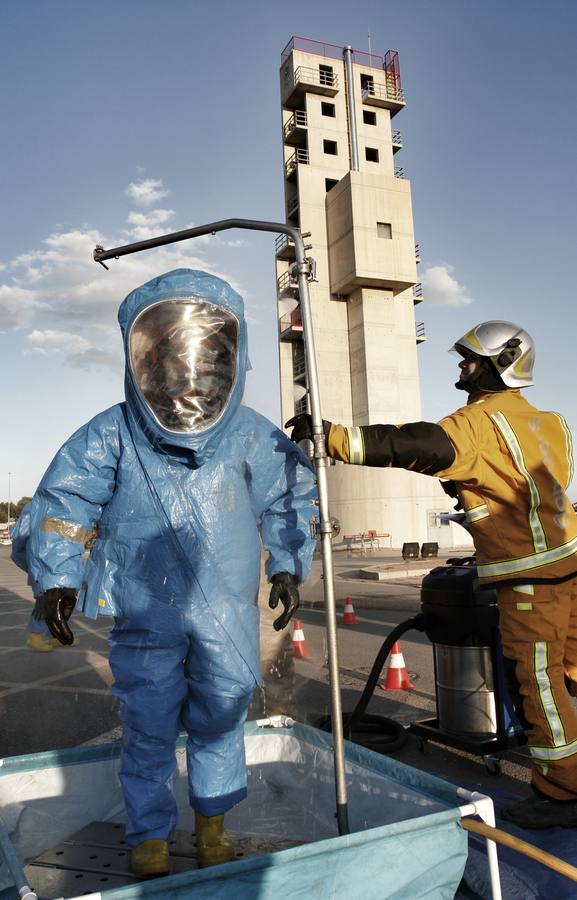 Simulacro de los bomberos de Alicante