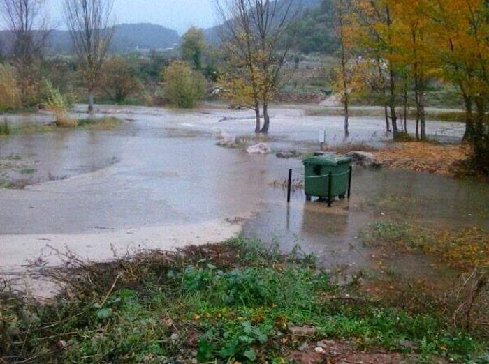 El río Mijares a su paso por Arañuel. 