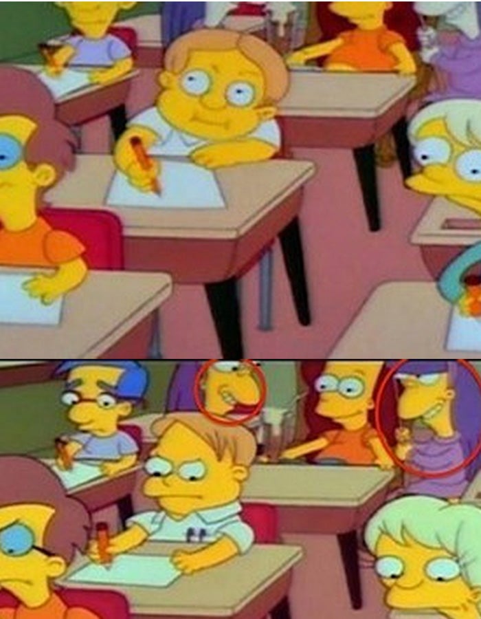 15 errores en Los Simpsons