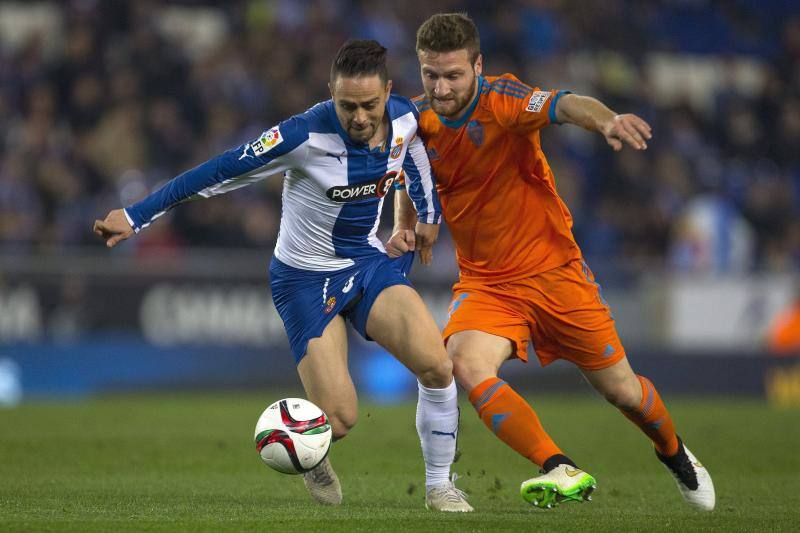 Partido de octavos de final de la Copa del Rey entre Espanyol y Valencia