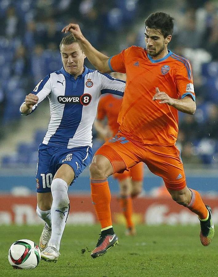 Partido de octavos de final de la Copa del Rey entre Espanyol y Valencia