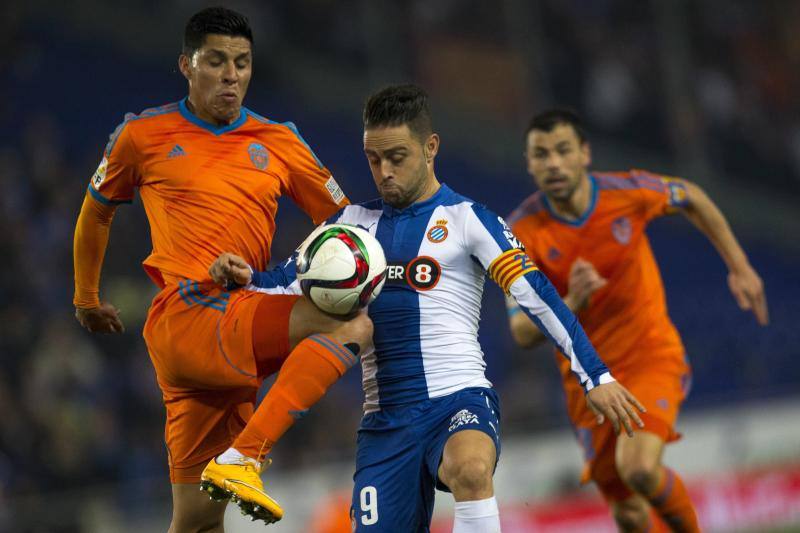 Partido de octavos de final de la Copa del Rey entre Espanyol y Valencia