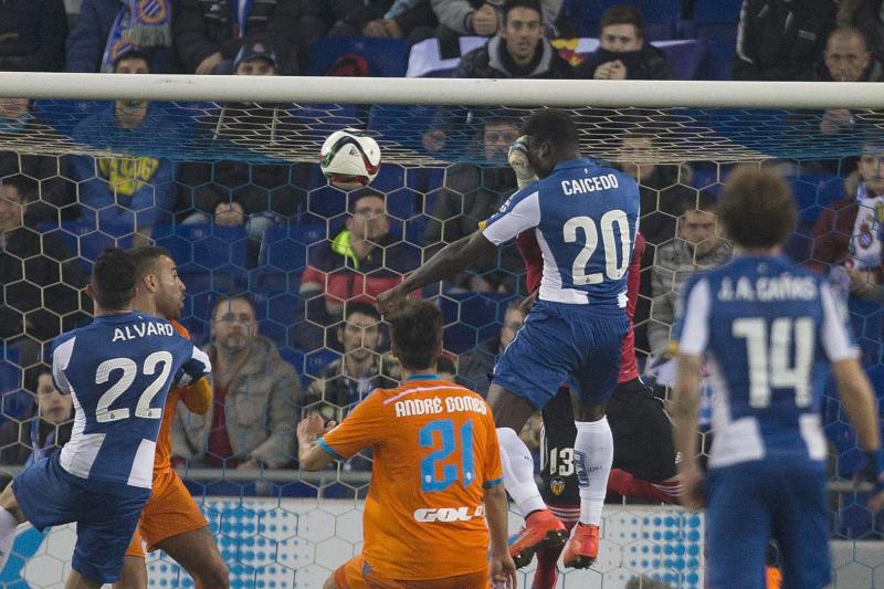 Partido de octavos de final de la Copa del Rey entre Espanyol y Valencia