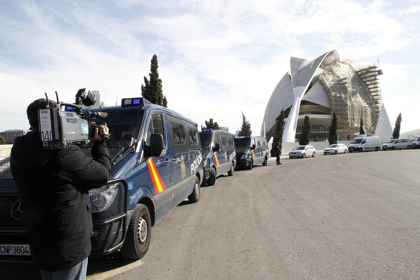 La policía en el Palau de les Arts