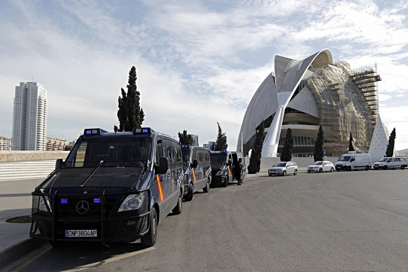 La policía en el Palau de les Arts