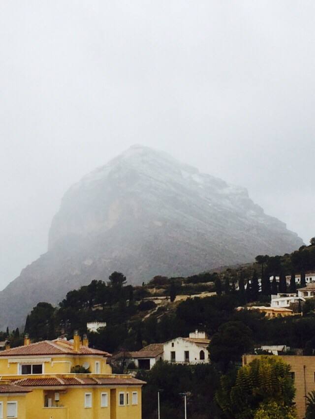 Nieve en el Montgó. 