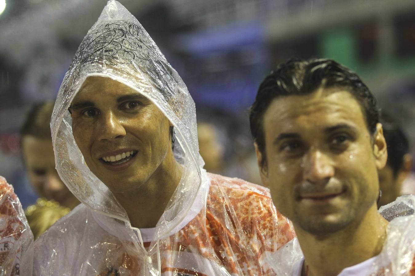 David Ferrer y Rafael Nadal desfilan en el Carnaval de Río de Janeiro