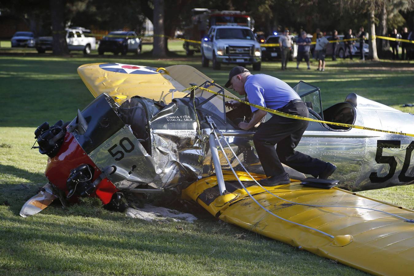 Harrison Ford, herido en un aterrizaje forzoso de la avioneta que pilotaba