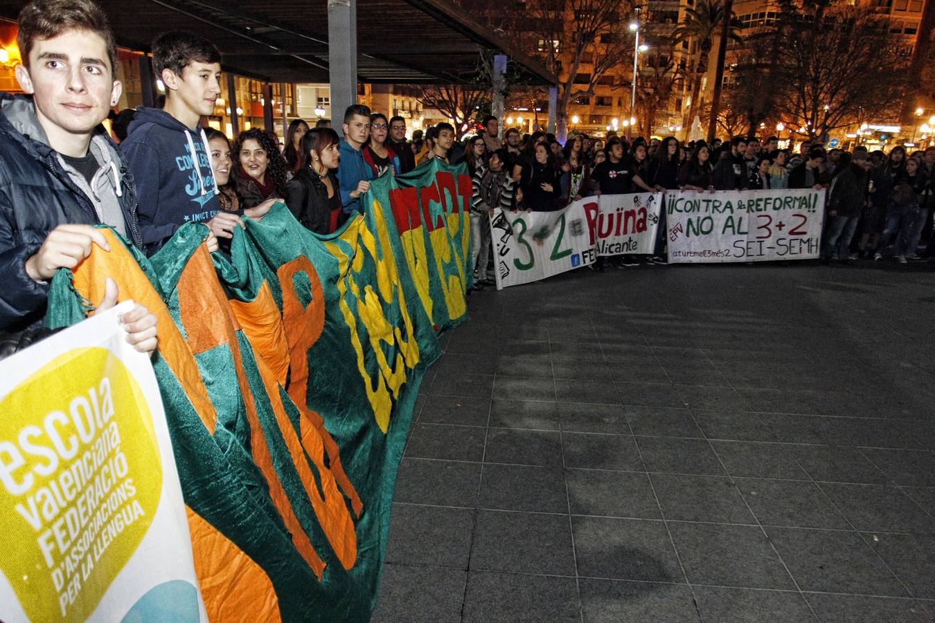 Manifestación de estudiantes en Alicante