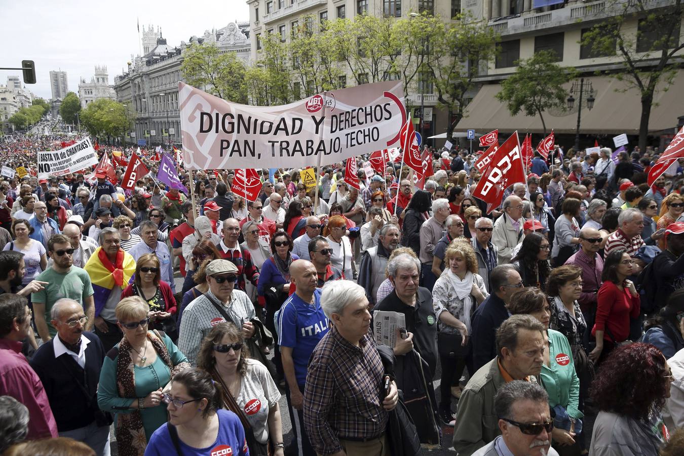 Manifestación del Primero de Mayo en Madrid