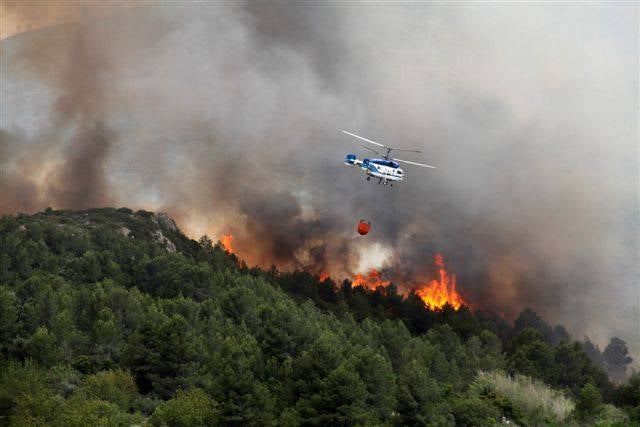 Incendio en Vall d&#039;Ebo