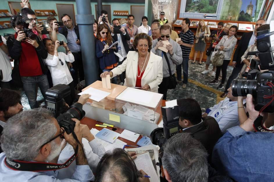 La alcaldesa de Valencia y candidata a la reelección, Rita Barberá.