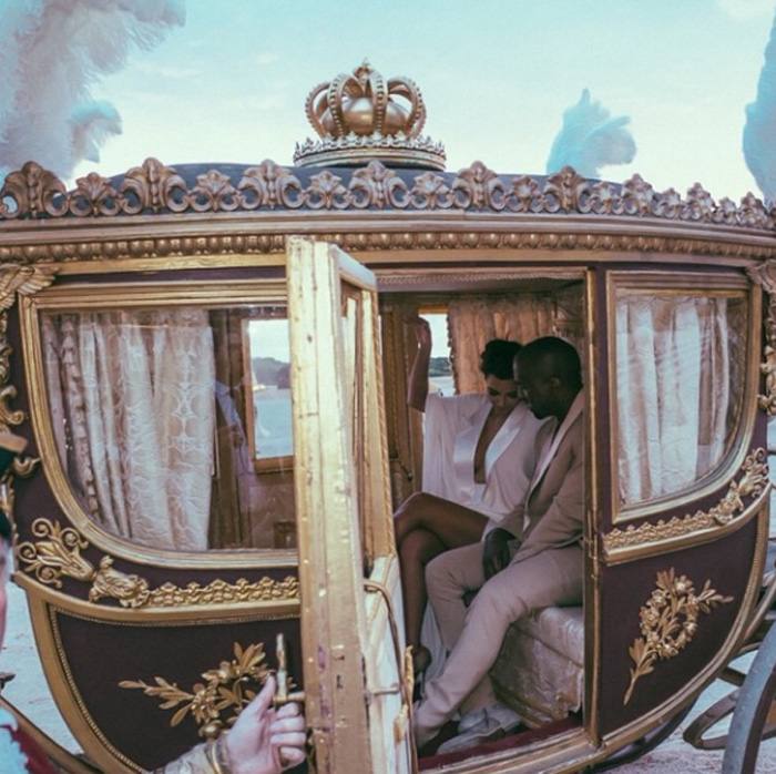 Kim Kardashian y Kayne West: las fotos inéditas de su boda