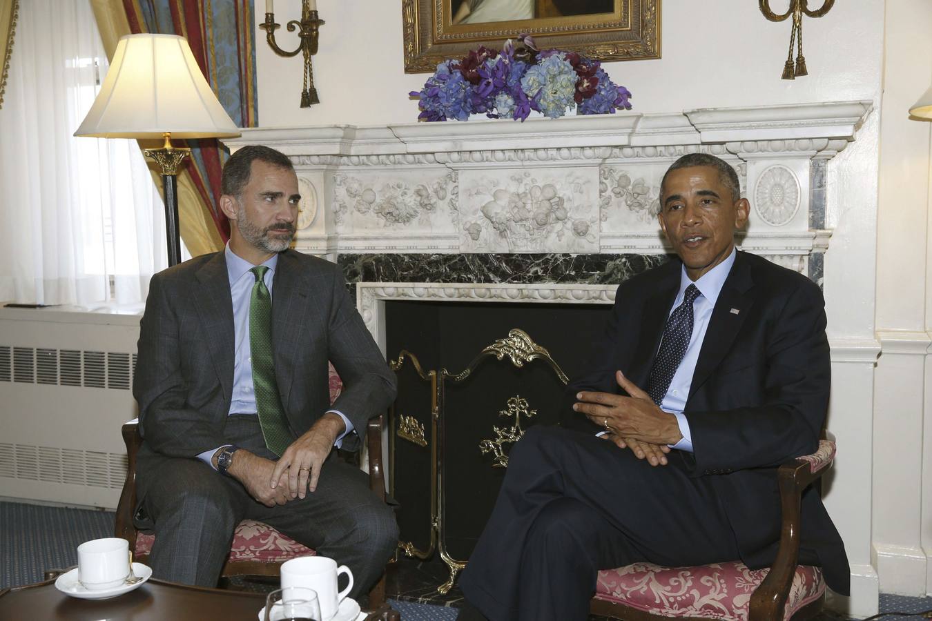 El Rey se reúbne con Obama.