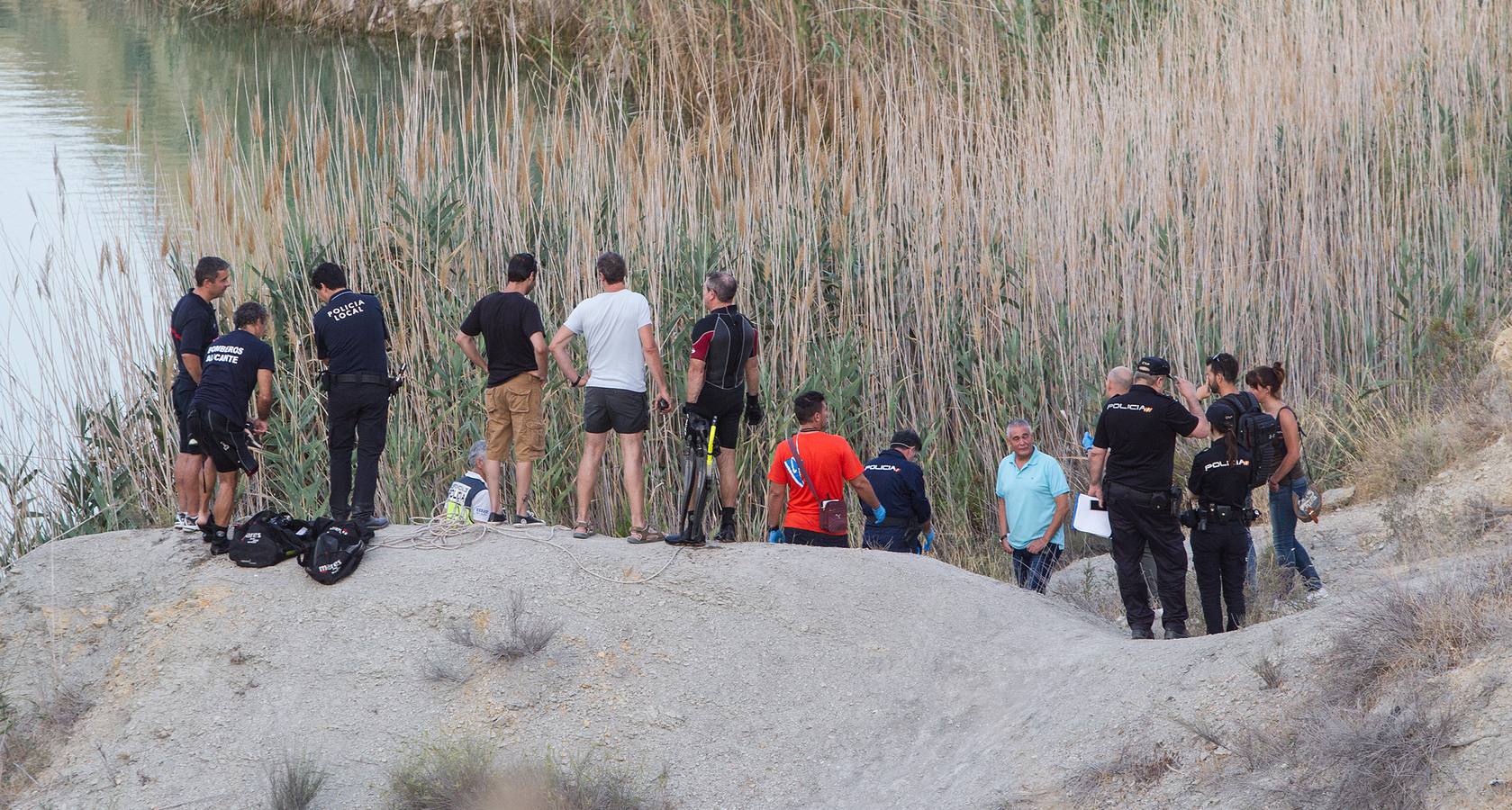 Hallan tres maletas con restos humanos descuartizados en las lagunas de Rabasa