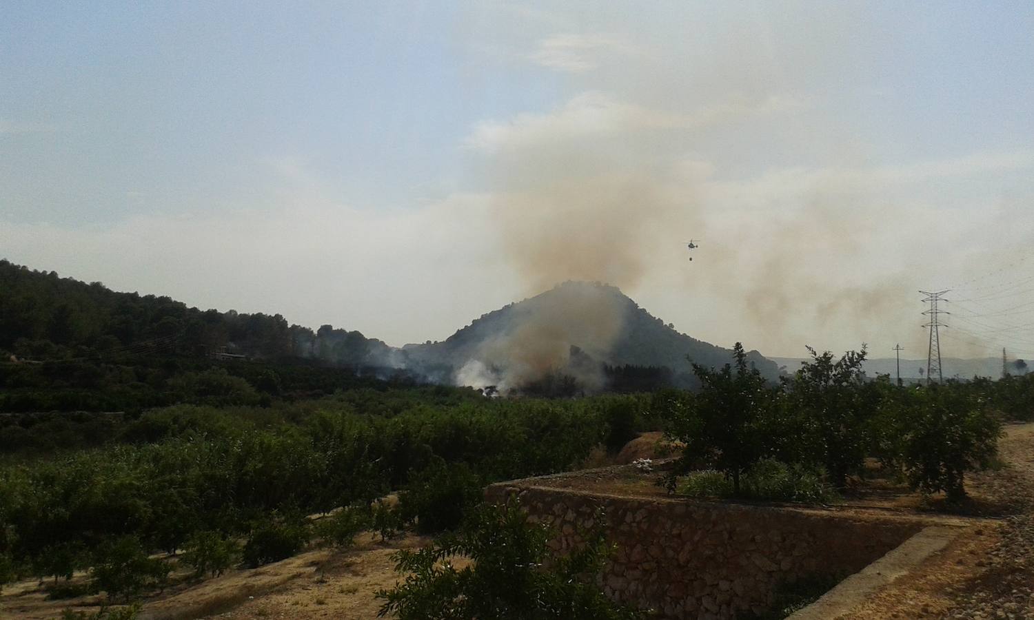 Incendio en Manuel (Ribera Alta)