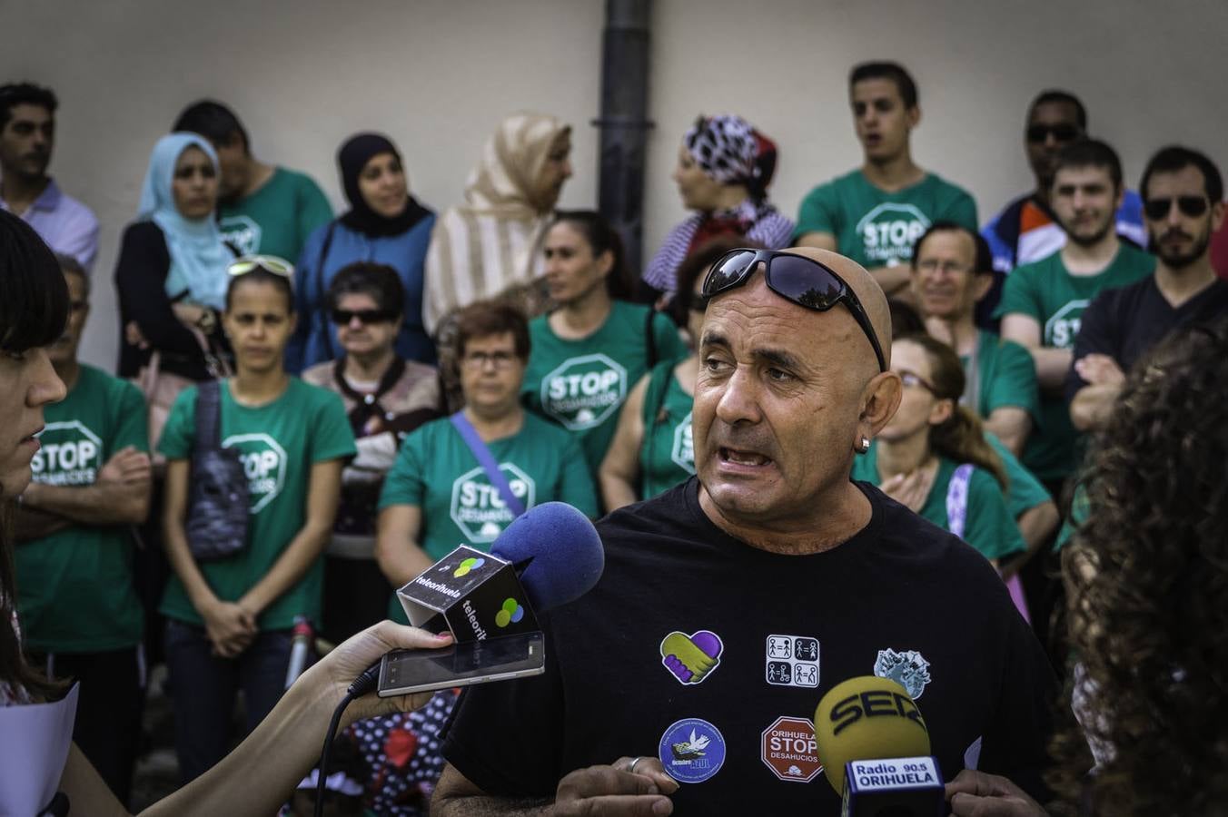 Protesta de la PAH en la puerta del Ayuntamiento