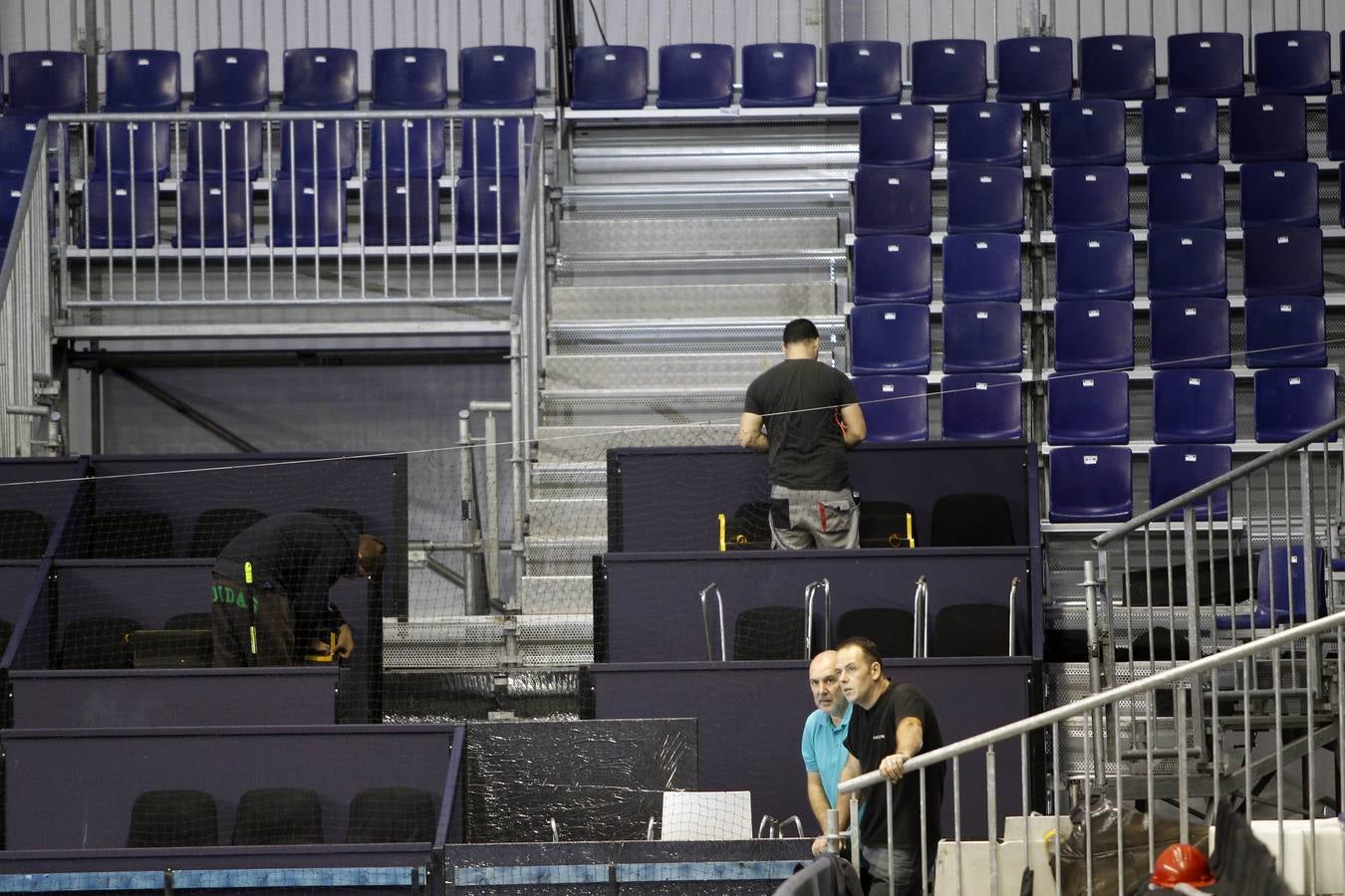 El Open de Tenis de Valencia, en pleno montaje