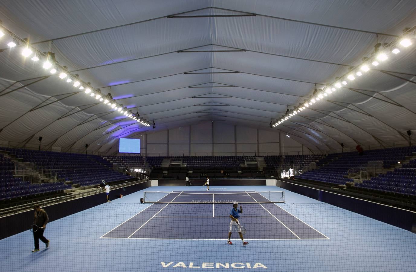 El Open de Tenis de Valencia, en pleno montaje