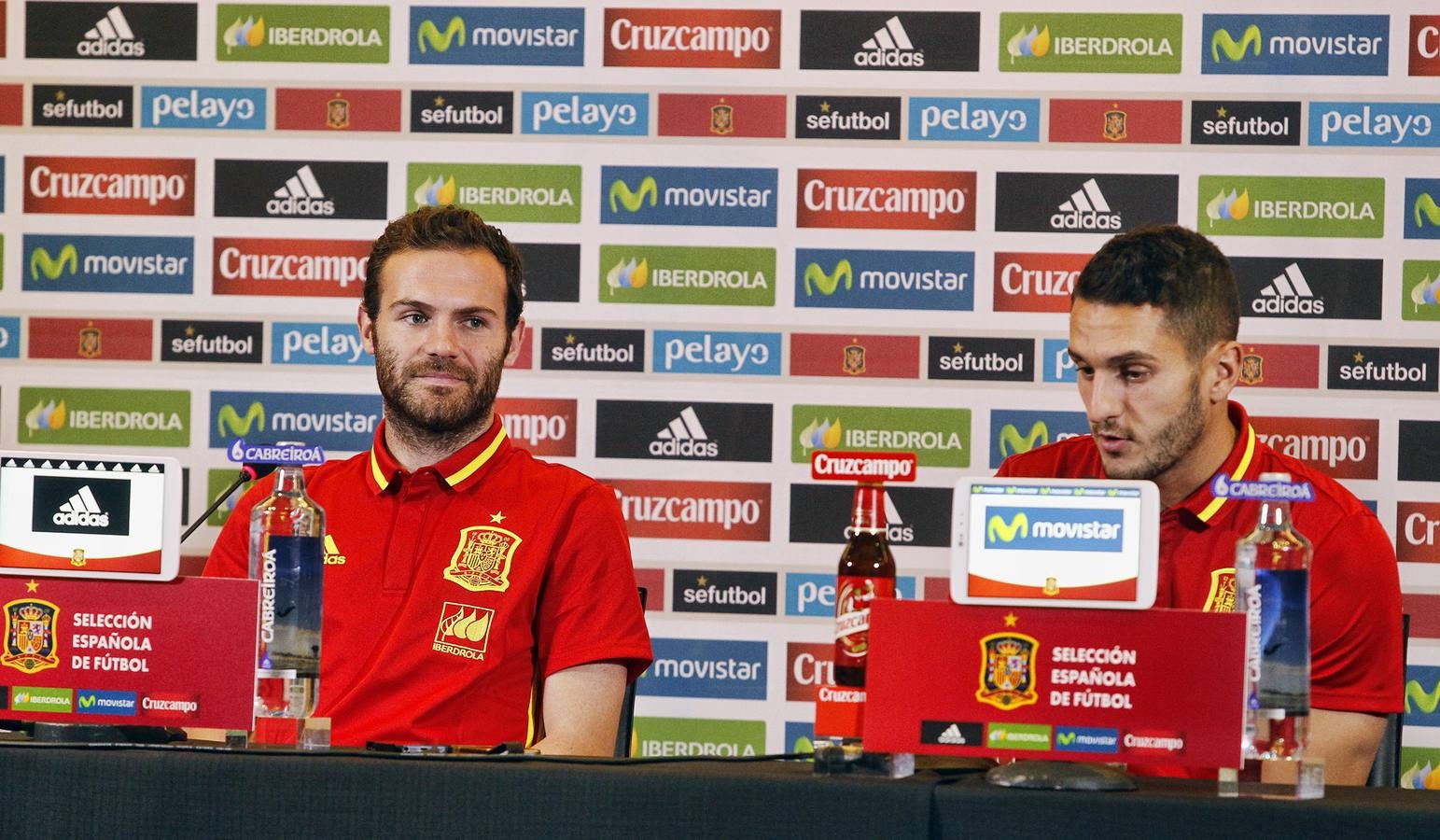 Rueda de prensa de Mata, Koke y Vicente del Bosque