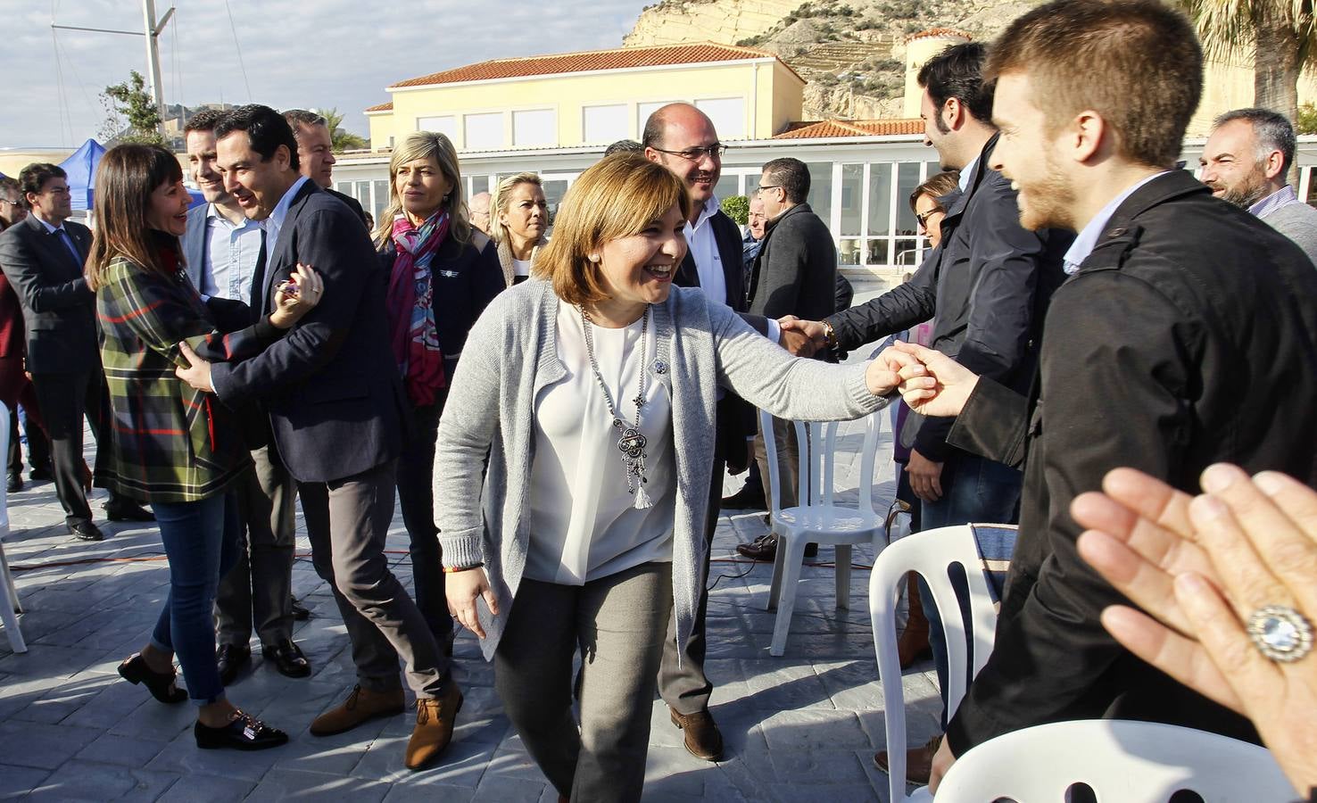 Los populares participan en un acto de apoyo al Corredor Mediterráneo