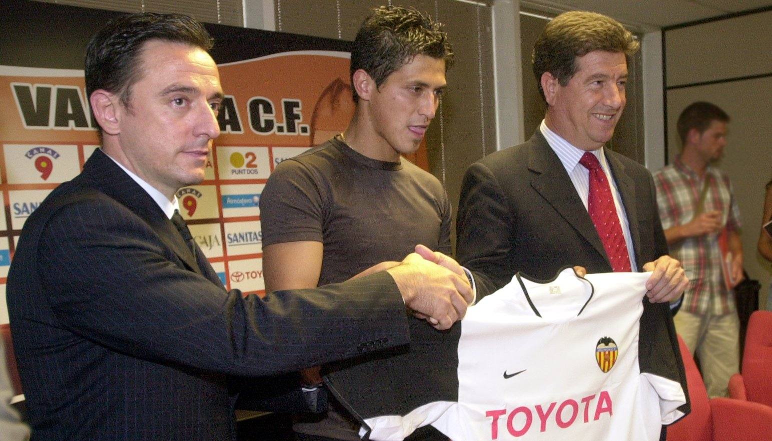 Durante la presentación de Canobbio, con Jaume Ortí, en julio de 2003. 