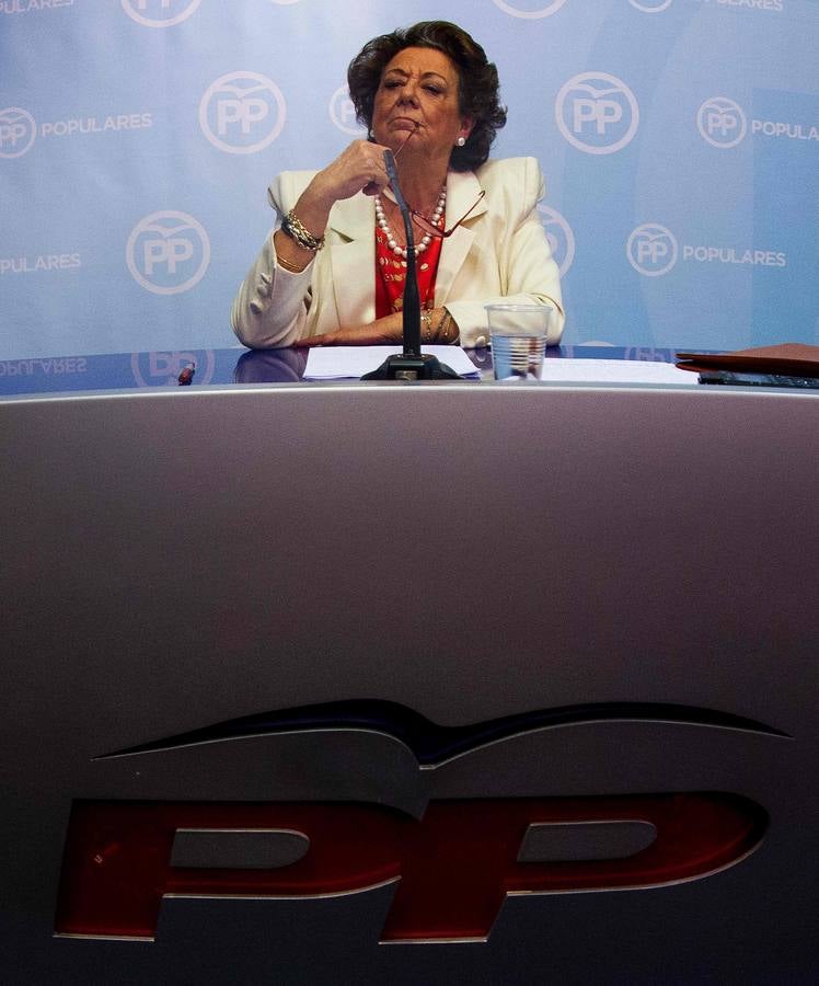 La rueda de prensa de Rita Barberá, en imágenes