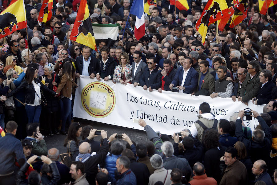 Manifestación pro taurina en Valencia