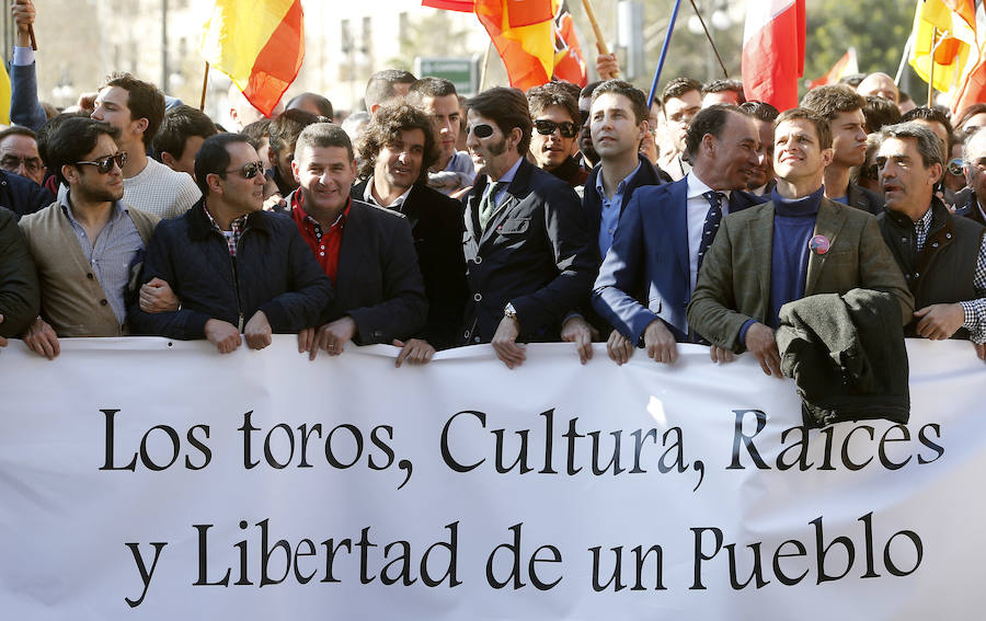 Manifestación pro taurina en Valencia