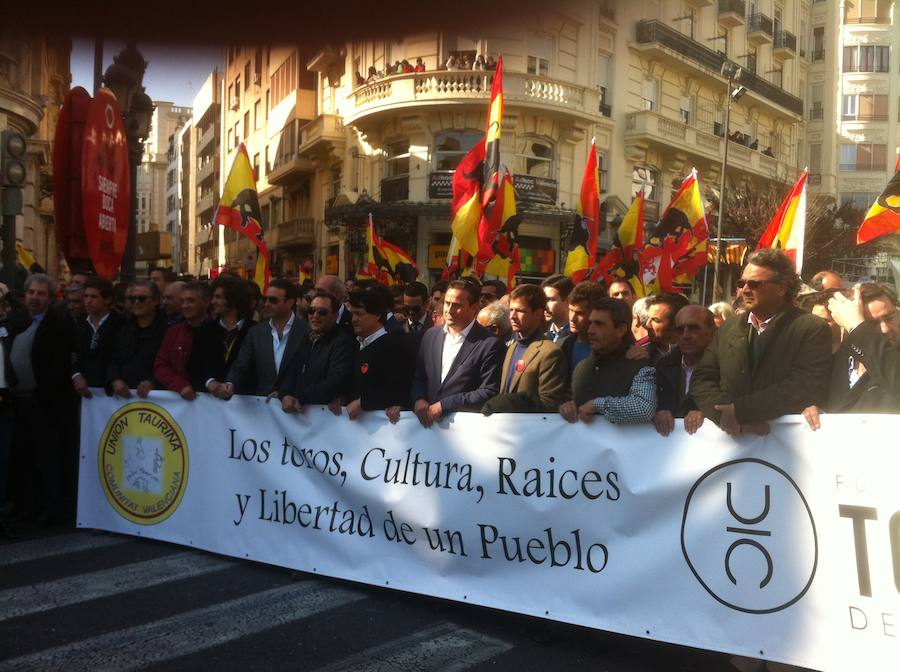 Manifestación pro taurina en Valencia