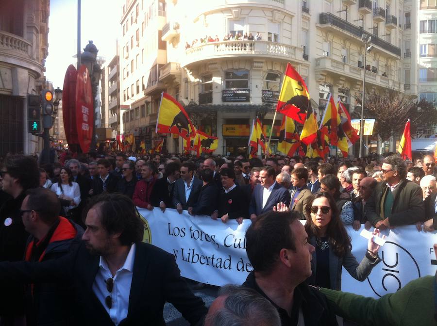 Manifestación pro taurina en Valencia